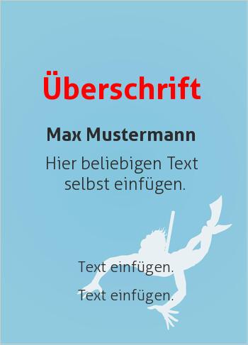 Sporturkunde, Urkunde, Tauchsporthier online gestalten Sport-Grafik Tauchsport (Sport, Sportarten Hintergrund)