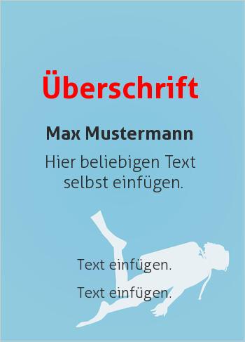 Sporturkunde, Urkunde, Tauchsporthier online gestalten Sport-Grafik Tauchsport (Sport, Sportarten Hintergrund)