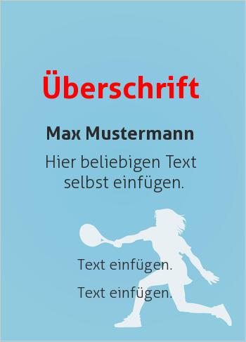 Sporturkunde, Urkunde, Tennis, Damenhier online gestalten Sport-Grafik Tennis, Damen (Sport, Sportarten Hintergrund)
