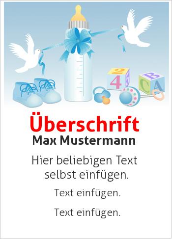 Einladung, Babyurkunde, Flyerhier online gestalten Babyurkunde, Geschenke (Babys und Kinder)