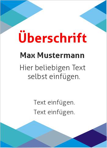 Ehrenurkunde, Vereinsurkunde, Zertifikat, Diplomhier online gestalten Rhomben, Blau (Streifen, Wellen und Banner)