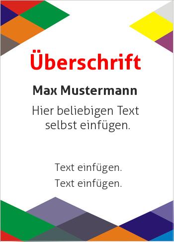 Ehrenurkunde, Vereinsurkunde, Zertifikat, Diplomhier online gestalten Rhomben, Bunt (Streifen, Wellen und Banner)