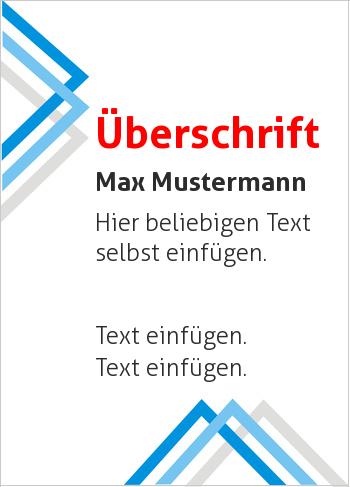 Ehrenurkunde, Vereinsurkunde, Zertifikat, Diplomhier online gestalten Dreiecke links und unten, Blau (Streifen, Wellen und Banner)
