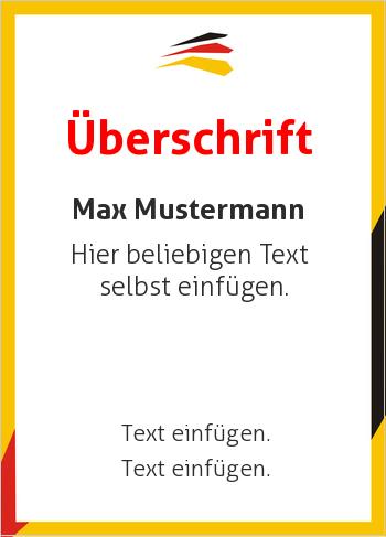 Ehrenurkunde, Vereinsurkunde, Zertifikat, Diplomhier online gestalten urkunde Rahmen Schwarz, Rot, Gold (Rahmen und Ornamente)