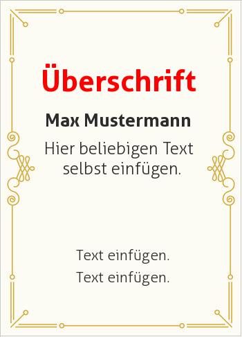 Zertifikate, Diplome, Urkundenhier online gestalten Ornament modern, Gelb (Rahmen und Ornamente)
