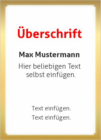 Zertifikate, Diplome, Urkundenhier online gestalten Rahmen modern, Gold (Diplome und Zertifikate)