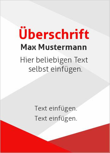 Zertifikate, Diplome, Urkundenhier online gestalten Dreiecke, Rot, Grau (Streifen, Wellen und Banner)