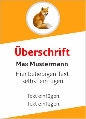 Ehrenurkunde, Vereinsurkunde, Tierurkundehier online gestalten Fuchs (Tiere)