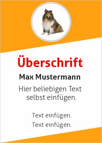 Ehrenurkunde, Vereinsurkunde, Tierurkundehier online gestalten Hund, Collie (Tiere)