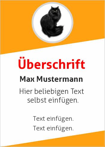 Ehrenurkunde, Vereinsurkunde, Tierurkundehier online gestalten Katze, Schwarz (Tiere)