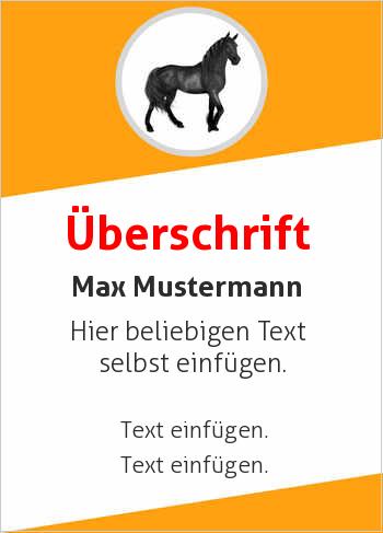 Ehrenurkunde, Vereinsurkunde, Tierurkundehier online gestalten Pferd, Schwarz (Tiere)