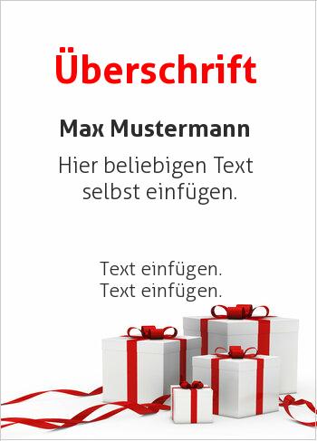 Gutschein, Geschenkgutscheinhier online gestalten Geschenkgutschein Karton mit Schleifen, Rot (Gutscheine)