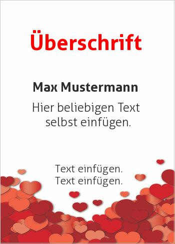 Urkunde, Ehrenurkunde, Gutscheinhier online gestalten Freundschaftsurkunde, rote Herzen (Liebe und Freundschaft)