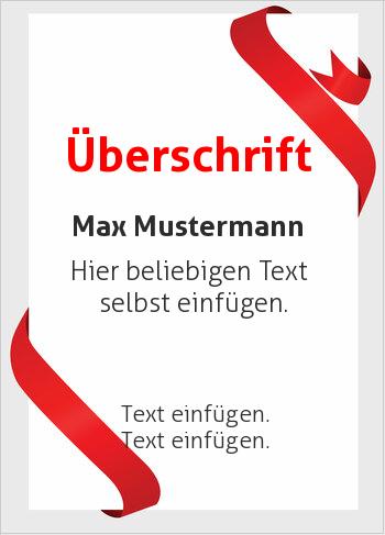 Gutschein, Geschenkgutscheinhier online gestalten Gutschein mit Schleifen und Bändern, Rot (Gutscheine)