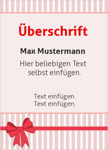 Gutschein, Geschenkgutscheinhier online gestalten Gutschein mit roter Schleife (Gutscheine)