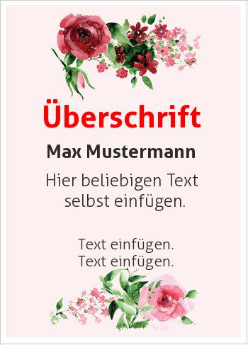 Zertifikat, Diplom, Urkunnde, Gutschein, Flyerhier online gestalten Urkunde, Bunte Blumen (Natur und Umwelt)