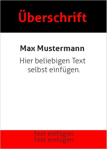 Flyer, Handzettelhier online gestalten Flyer, Balken, Schwarz (Flyer, Rahmen)