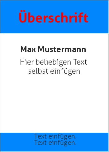 Flyer, Handzettelhier online gestalten Flyer, Balken, Blau (Flyer, Rahmen)