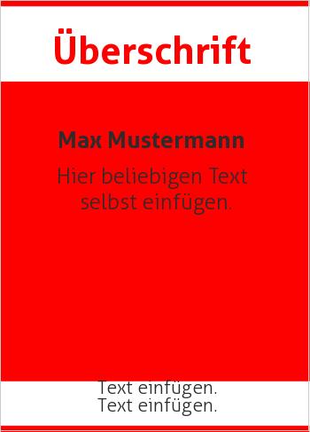 Flyer, Handzettelhier online gestalten Flyer, Streifen, Rot (Flyer, Rahmen)