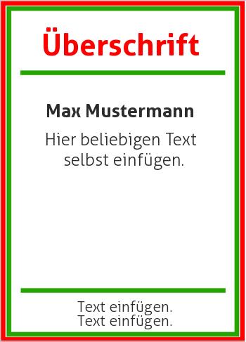 Flyer, Handzettelhier online gestalten Flyer, Rahmen, Rot, Grün (Flyer, Rahmen)