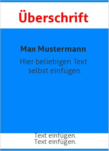 Flyer, Handzettelhier online gestalten Flyer, Streifen, Blau (Flyer, Rahmen)