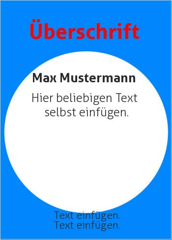 Flyer, Kreis, Blau (Flyer, Rahmen)