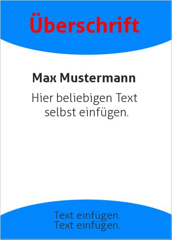 Flyer, Handzettelhier online gestalten Flyer, Rund, Blau (Flyer, Rahmen)