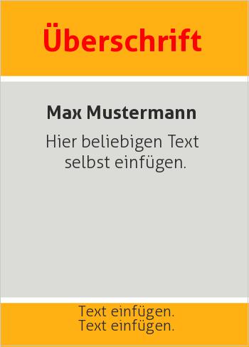 Flyer, Handzettelhier online gestalten Flyer, Grau, Orange (Flyer, Rahmen)