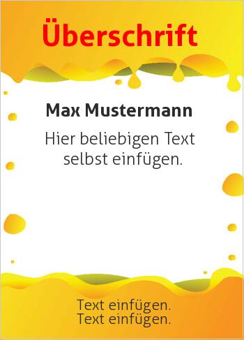 Flyer, Handzettelhier online gestalten Flyer Farbe, Gelb (Flyer, Rahmen)
