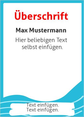 Flyer, Handzettelhier online gestalten Flyer, Rahmen Blau (Flyer, Rahmen)
