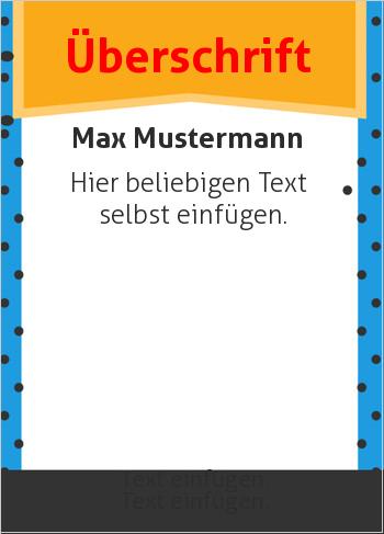 Flyer, Handzettelhier online gestalten Flyer, Punkte, Gelb, Blau (Flyer, Rahmen)