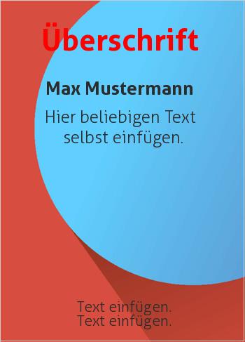 Flyer, Kreis, Blau, Rot (Flyer, Rahmen)