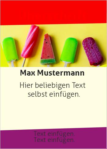 Flyer, Handzettel, Werbunghier online gestalten Flyer Eis am Stiel (Flyer, Foto)