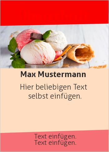 Flyer, Handzettel, Werbunghier online gestalten Flyer Eisbecher (Flyer, Foto)