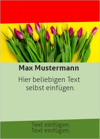 Flyer, Blumen, Rot (Flyer, Foto)