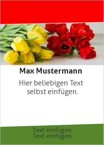 Flyer Blumen, Rot, Gelb (Flyer, Foto)