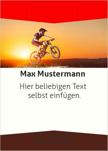 Flyer, Mountain Bike Fahrer (Flyer, Foto)