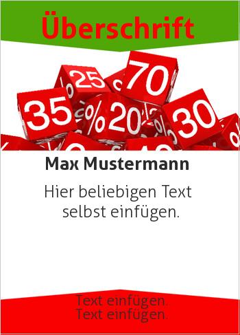 Flyer, Handzettel, Werbunghier online gestalten Flyer, Rabatt-Würfel (Flyer, Foto)