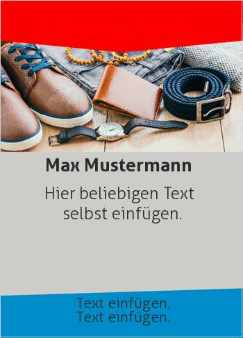 Flyer, Handzettel, Werbunghier online gestalten Flyer, Accessoires Herren (Flyer, Foto)