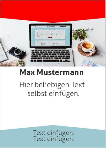 Flyer, Handzettel, Werbunghier online gestalten Flyer, Notebook, Fotoapparat (Flyer, Foto)