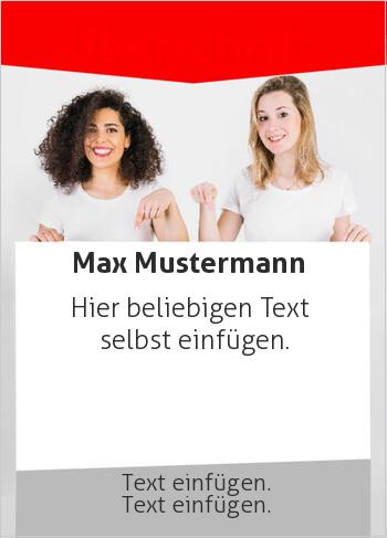 Werbeflyer, zwei Frauen (Flyer, Foto)