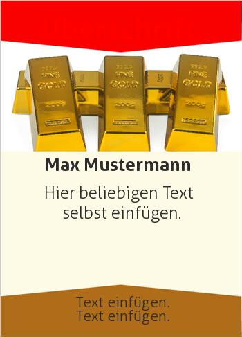 Flyer, Handzettel, Werbunghier online gestalten Flyer, Goldbarren (Flyer, Foto)
